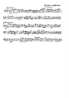 Sinfonie Nr.2 in fis-Moll, Op.16: Kontrabassstimme (Fragment) by Alexander Glazunov