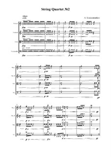 Streichquartett Nr.2, Op.5: Vollpartitur by Alexey Krasheninnikov