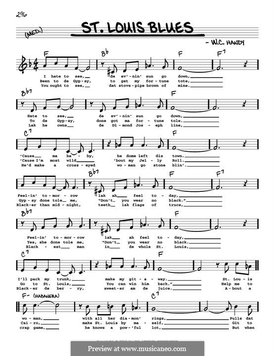 St. Louis Blues: Melodische Linie by William Christopher Handy