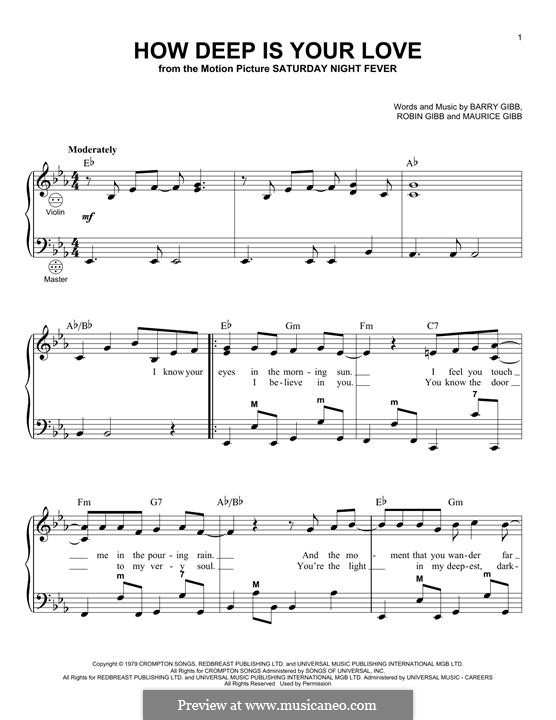 How Deep Is Your Love (The Bee Gees): Für Akkordeon by Barry Gibb, Maurice Gibb, Robin Gibb