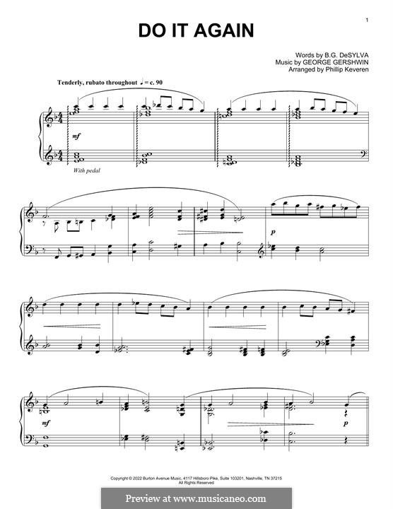 Do it Again: Für Klavier by George Gershwin