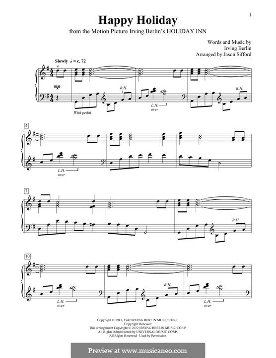 Happy Holiday: Für Klavier by Irving Berlin