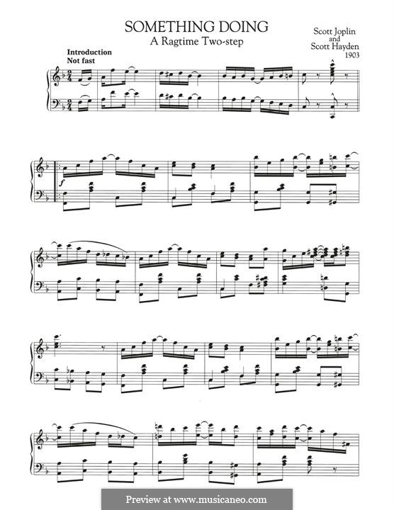 Something Doing: Für Klavier by Scott Joplin, Scott Hayden