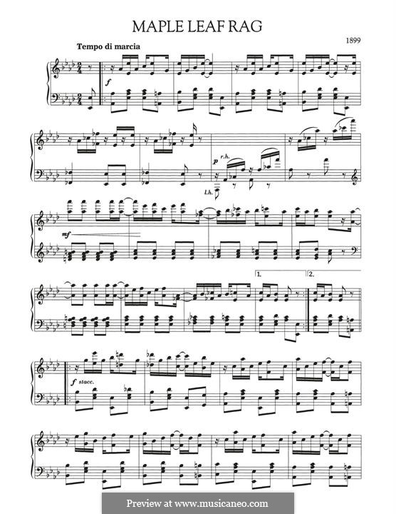 Maple Leaf Rag: Für Klavier by Scott Joplin