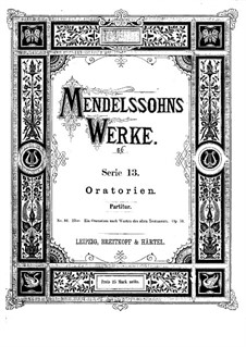 Elias, Op.70: Vollpartitur by Felix Mendelssohn-Bartholdy