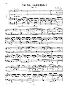 Sechs Kinderstücke, Op.72: Stück Nr.2, für Harmonium und Klavier – Klavierstimme by Felix Mendelssohn-Bartholdy