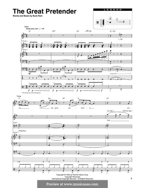 The Great Pretender (The Platters): Transcribed score by Buck Ram