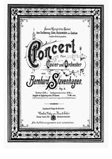 Klavierkonzert Nr.1 in h-Moll, Op.4: Version für zwei Klaviere, vierhändig by Bernhard Stavenhagen