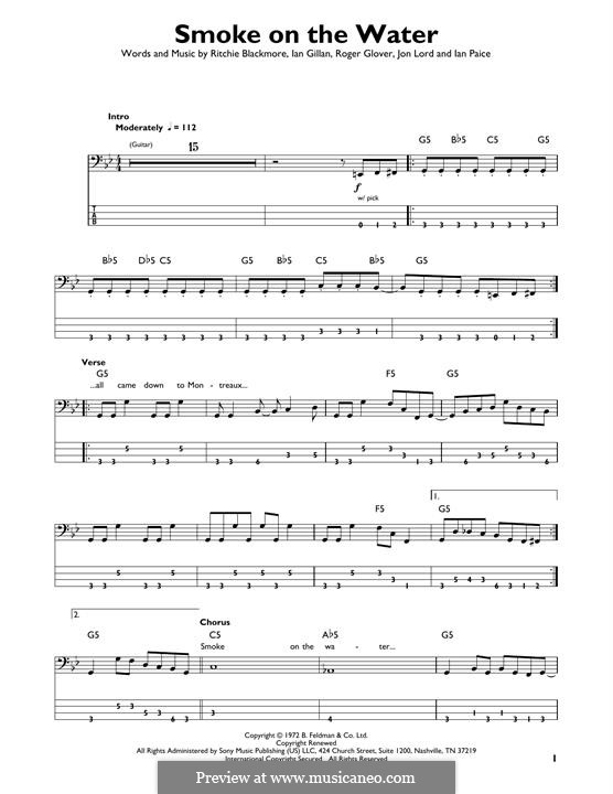 Instrumental version: Für Bassgitarre mit Tabulatur by Ian Gillan, Ian Paice, Jon Lord, Ritchie Blackmore, Roger Glover