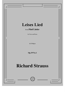 No.1 Leises Lied: D Major by Richard Strauss