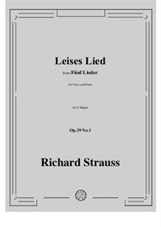 No.1 Leises Lied: A-Dur by Richard Strauss