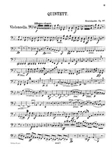 Streichquintett Nr.2 in B-Dur, Op.87: Cellostimme by Felix Mendelssohn-Bartholdy