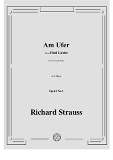 No.3 Am Ufer: A-Dur by Richard Strauss