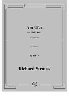 No.3 Am Ufer: E Major by Richard Strauss