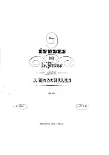 Zwei Etüden für Klavier, Op.105: Vollsammlung by Ignaz Moscheles