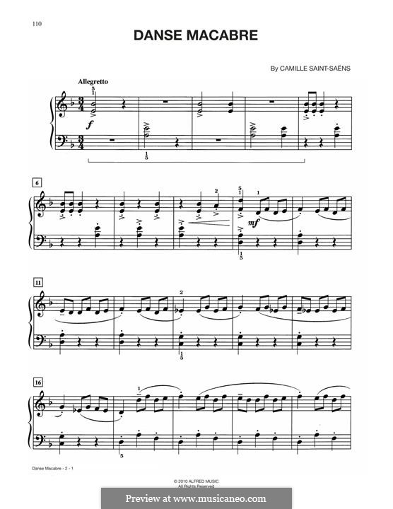 Totentanz, Op.40: For piano (fragment) by Camille Saint-Saëns