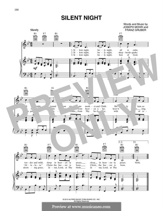 Vocal version: Für Stimme und Klavier (oder Gitarre) by Franz Xaver Gruber