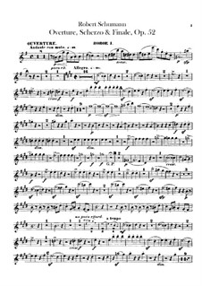 Ouvertüre, Scherzo und Finale, Op.52: Oboenstimmen by Robert Schumann