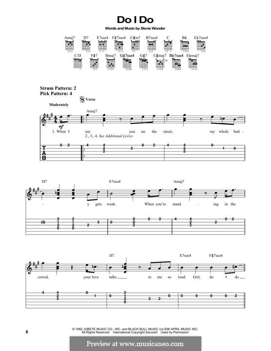 Do I Do: Für Gitarre mit Tabulatur by Stevie Wonder