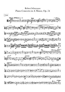 Konzert für Klavier und Orchester in a-Moll, Op.54: Bratschenstimme by Robert Schumann