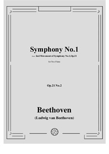 Fragmente: Movement II, for two flutes by Ludwig van Beethoven