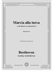 Türkischer Marsch: For winds, brass and perc by Ludwig van Beethoven