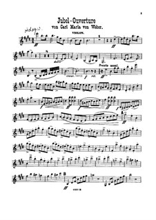 Jubel-Ouvertüre, J.245 Op.59: Für Harmonium, Violine und Klavier – Violinstimme by Carl Maria von Weber