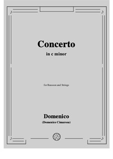 Concerto in c minor: For bassoon and strings by Domenico Cimarosa