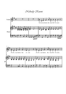 Nobody Knows the Trouble I've Seen: Für Violine und Klavier by folklore