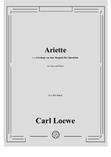 Ariette: A flat minor by Carl Loewe