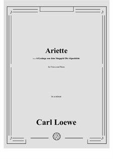Ariette: A minor by Carl Loewe