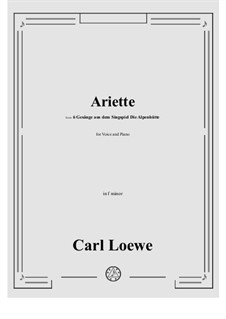 Ariette: F minor by Carl Loewe