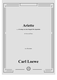 Ariette: E flat minor by Carl Loewe