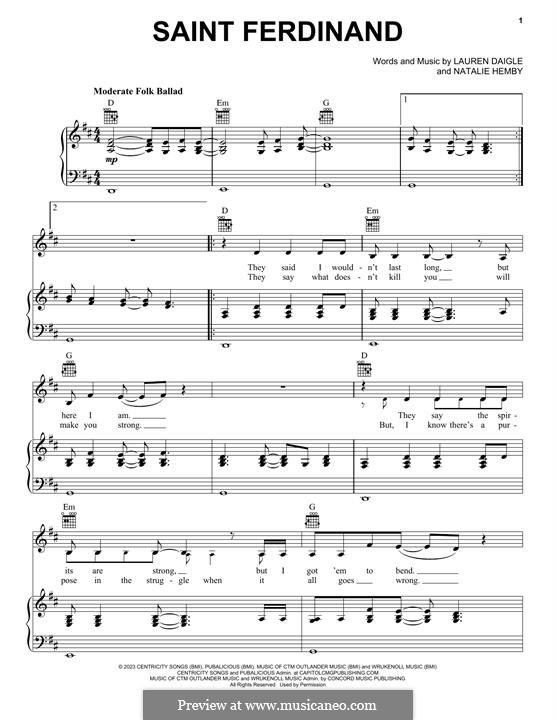 Saint Ferdinand: Saint Ferdinand by Natalie Hemby, Lauren Daigle