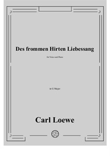 Des frommen Hirten Liebessang: G Major by Carl Loewe