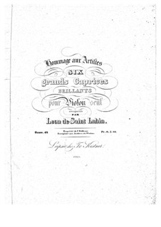 Sechs grosse Capricen für Violine, Op.42: Sechs grosse Capricen für Violine by Léon de Saint-Lubin