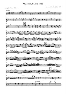 My Jesus, I Love Thee: Für Violine by Adoniram Judson Gordon