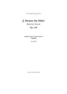 Radetzky-Marsch, Op.228: Für Klavier, tbpt48 by Johann Strauss (Vater)