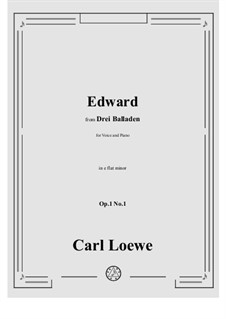 No.1 Edward: E flat minor by Carl Loewe