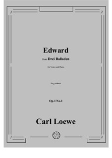 No.1 Edward: G minor by Carl Loewe