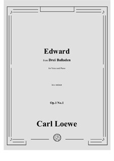No.1 Edward: C minor by Carl Loewe
