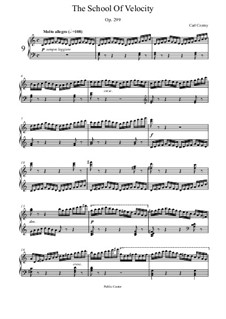 Übungen Nr.1-10: Exercise No.9 by Carl Czerny