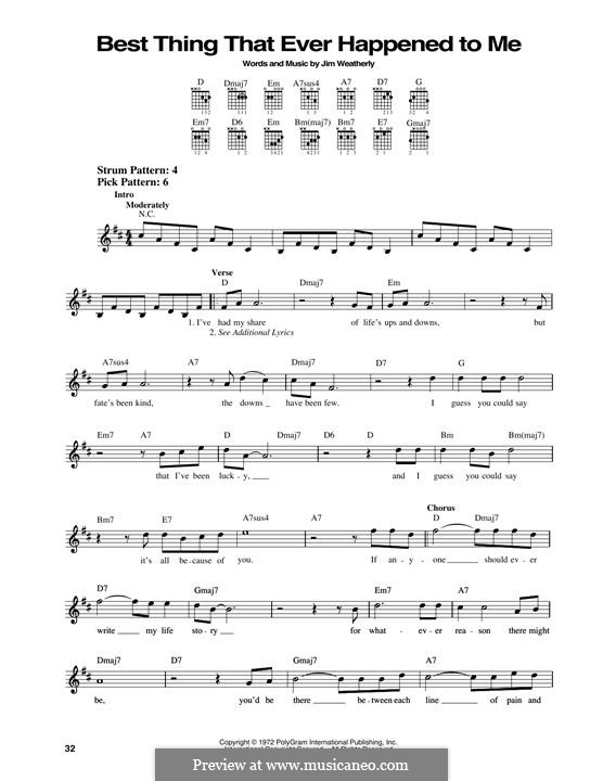 Best Thing That Ever Happened To Me: Für Gitarre by Jim Weatherly