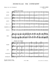 Konzertstück für Harfe und Orchester, Op.154: Vollpartitur by Camille Saint-Saëns