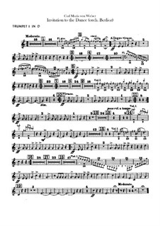 Aufforderung zum Tanze, J.260 Op.65: Für orchester – Trompeten- und Kornettstimmen by Carl Maria von Weber