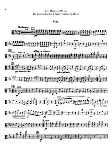 Aufforderung zum Tanze, J.260 Op.65: Für Orchester – Bratschenstimme by Carl Maria von Weber