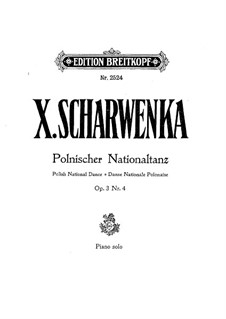 Polnische Nationaltänze, Op.3: Tanz Nr.4 by Xaver Scharwenka