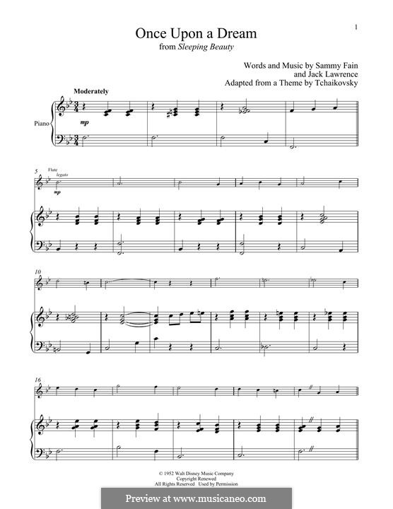 Once Upon A Dream (from Sleeping Beauty): Für Flöte und Piano by Jack Lawrence, Sammy Fain