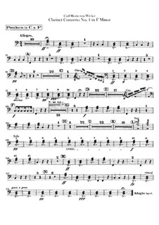 Konzert für Klarinette und Orchester Nr.1, J.114 Op.73: Stimmen by Carl Maria von Weber