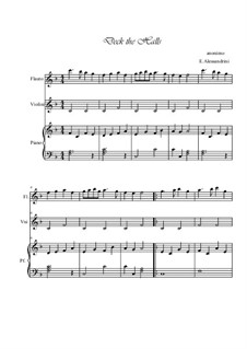 Chamber version: For flute, violin and piano by folklore